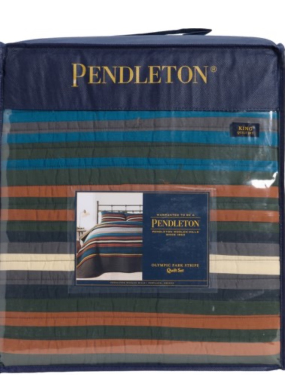 Pendleton king Stripe Quilt Set